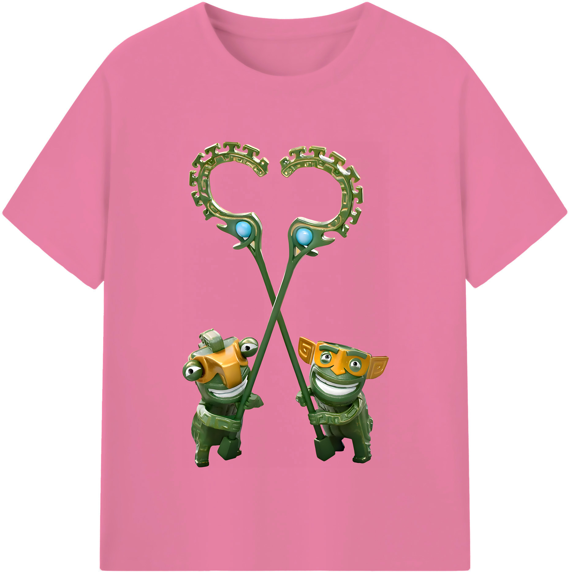 （画像用） Ne Zha 2 ナタ 魔童の大暴れ 綿100％半袖Tシャツ（フロントプリント）